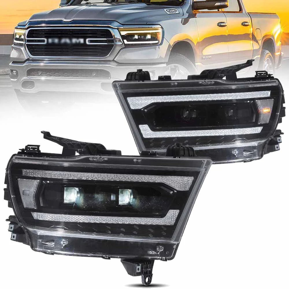 Ram 1500 V2 Full LED Headlights with DRL Bar (2019-2024)